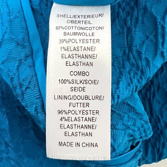 Adrianna Papell Womens Cap Sleeve Textured Sheath Dress Turquoise Blue size 14 - Picture 9 of 11